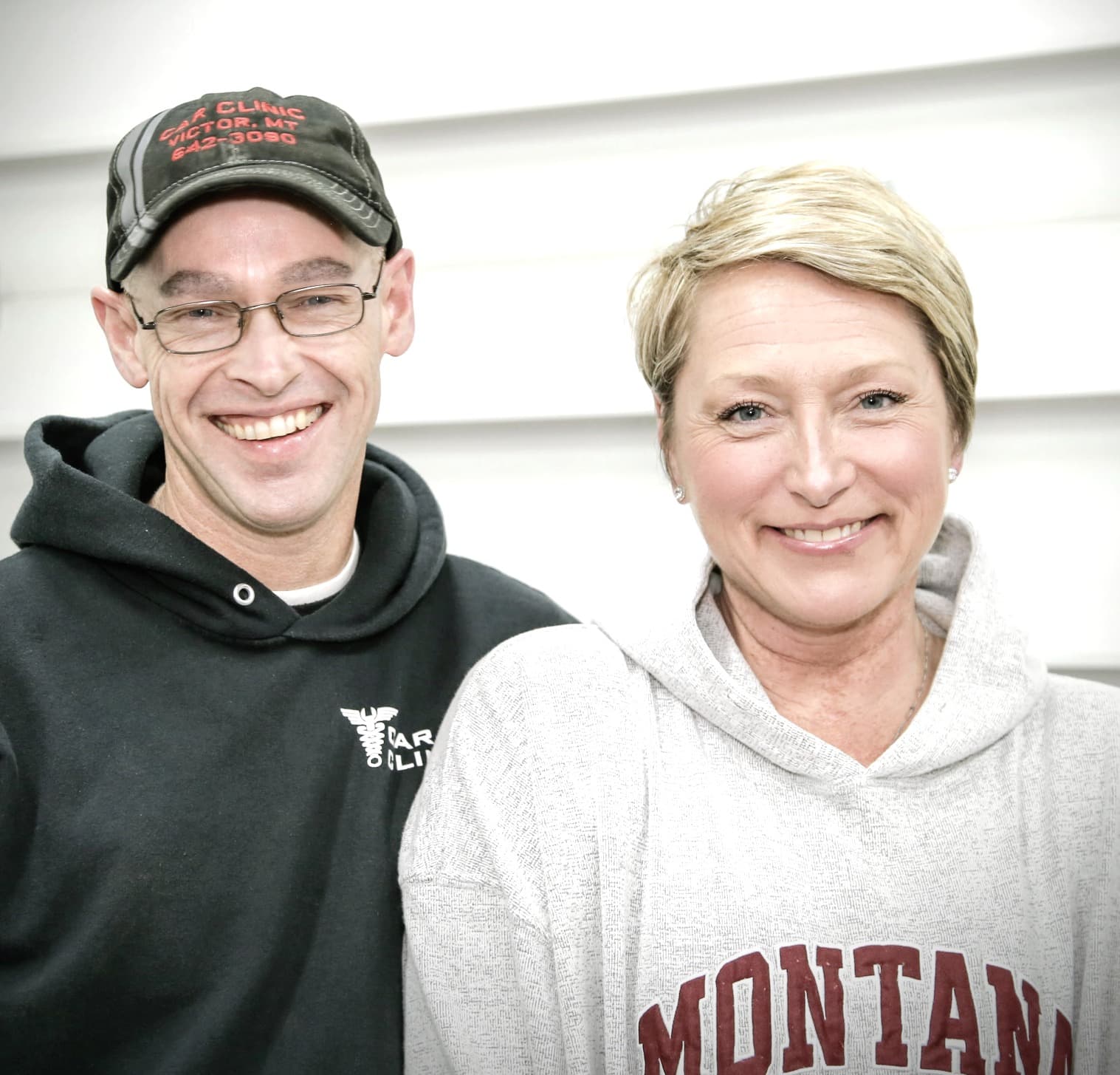 Jamie and Todd, the owners of The Car Clinic in Victor, Montana
